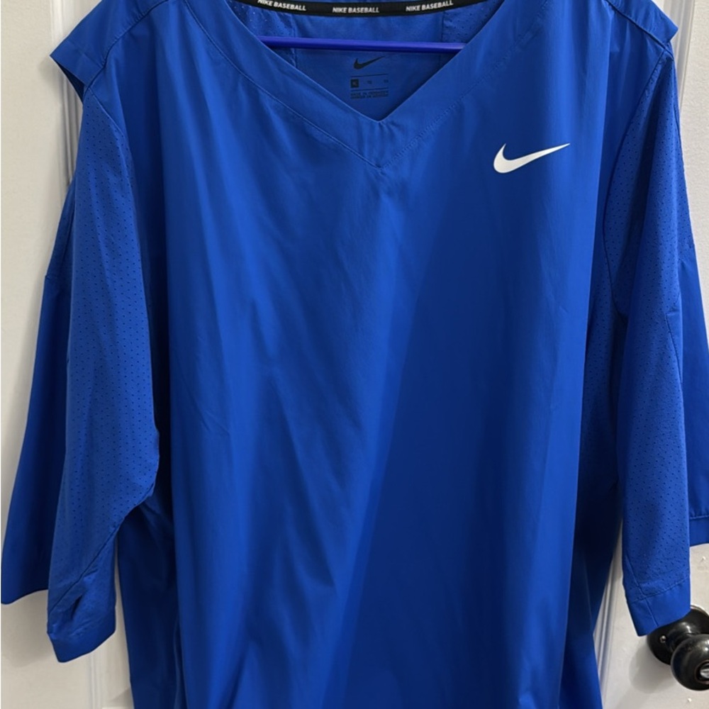 Nike Blue Athletic Jerseys Crew Neck Short Sleeve